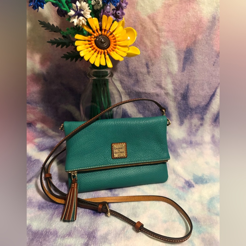 Dooney & Bourke Pebble Grain Fold-over Zip Crossbody